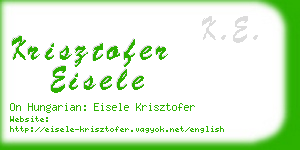 krisztofer eisele business card